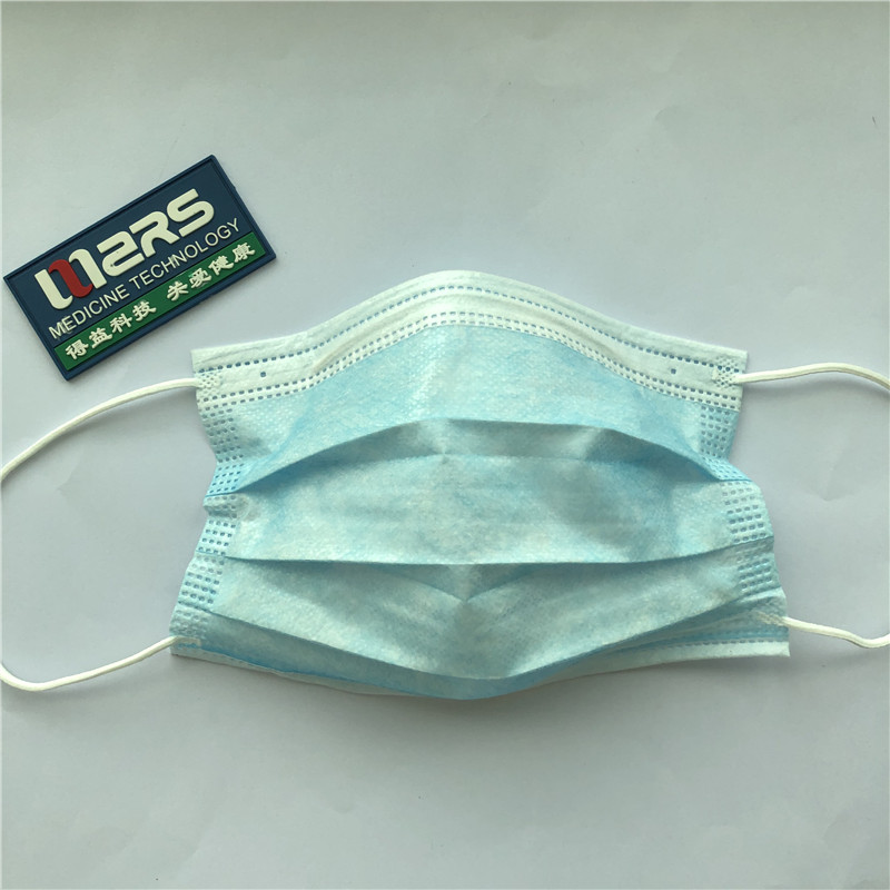 Wholesale factory 3ply non-woven disposable medical face mask with ear loop